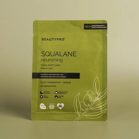 BeautyPro SQUALANE Nourishing Facial Sheet Mask Pack of 4