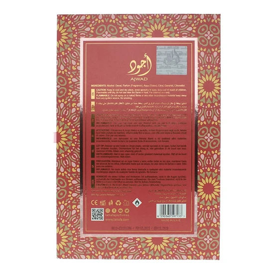 Lattafa Ajwad Pink To Pink Eau De Parfum 60ml