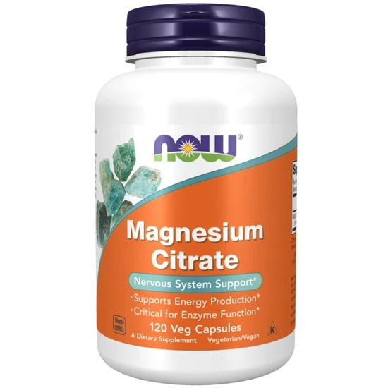 NOW Foods Magnesium Citrate 400mg Capsules 120 Capsules