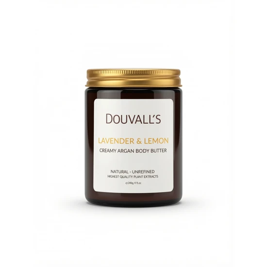 Douvall's Organic Creamy Argan Body Butter Lavender & Lemon 240ml