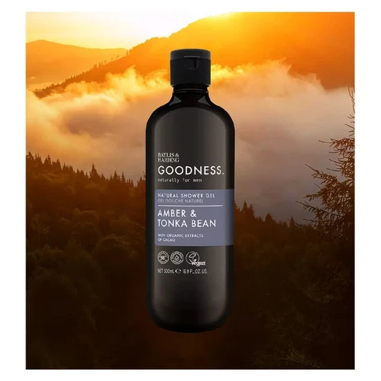 Baylis & Harding Goodness Men's Amber & Tonka Bean Shower Gel 500ml