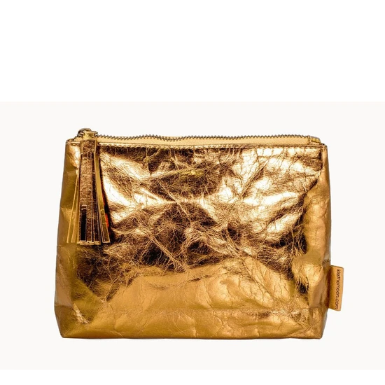 Kiss Copper Cosmetics Bag In Washable Paper