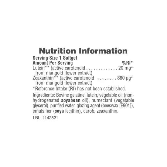 Nature's Plus Ultra Lutein 20mg Softgels 60 Softgels