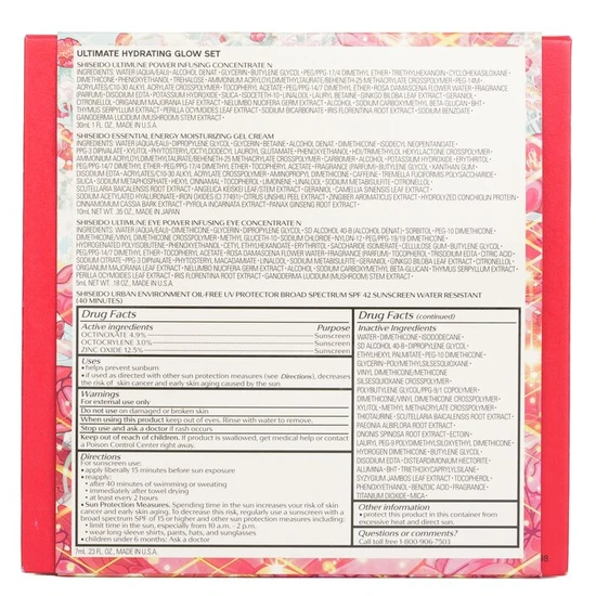 Shiseido Ultimate Hydrating Glow Set 4pcs