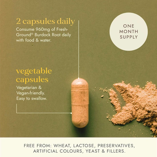 Fushi Organic Burdock Root x 60 Capsules