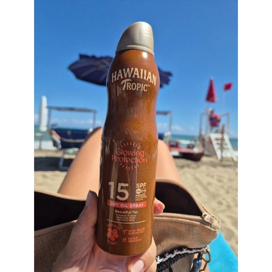 Hawaiian Tropic Glowing Protection Beautiful Tan Dry Oil Spray SPF 15 177ml