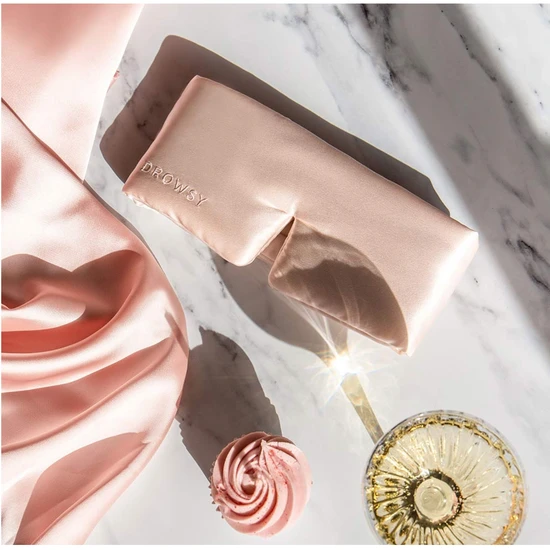 Drowsy Featherweight Silk Sleep Mask Midnight Blue