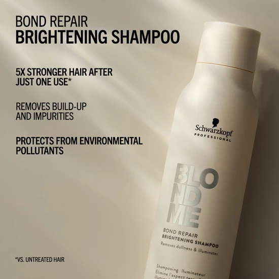 Schwarzkopf BlondMe Bond Repair Brightening Shampoo 2 x 300ml