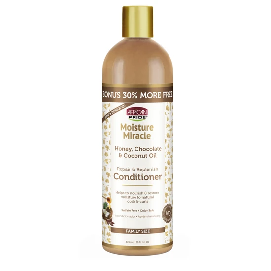 African Pride Moisture Miracle Honey Chocolate & Coconut Oil Conditioner 475ml