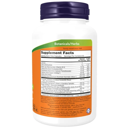 NOW Foods Diet Support Capsules 120 Capsules