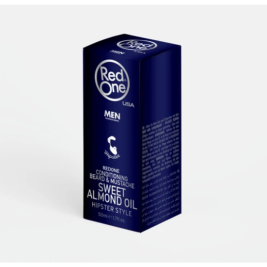 Red One Hipster Style Sweet Almond Conditioning Beard & Moustache Oil 50ml