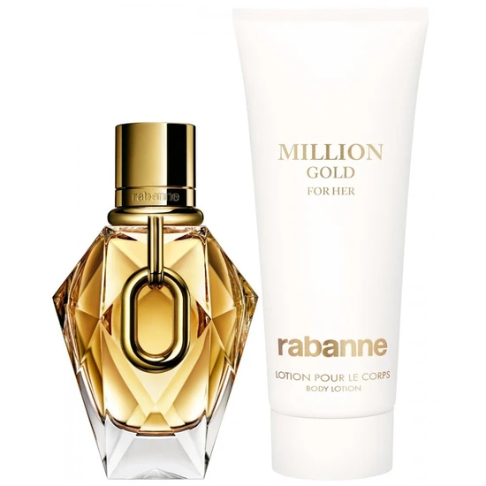 Paco Rabanne Million Gold For Her Gift Set 50ml EDP + 100ml Body Lotion