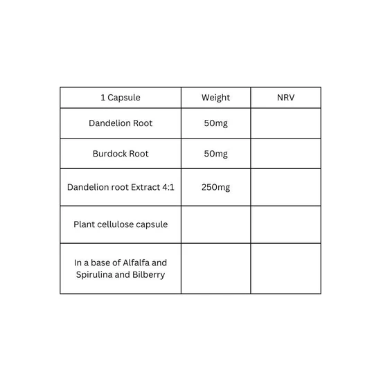 Viridian Dandelion With Burdock Extract Veg Capsules 60 Capsules