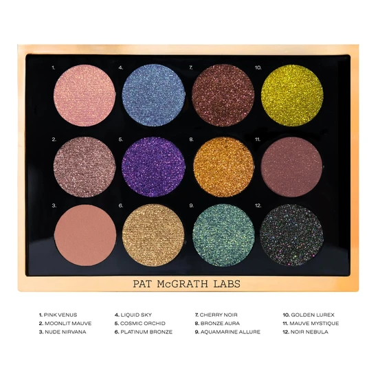 Pat McGrath Labs Gilded Nirvana Mega Eyeshadow Palette Twelve shades of gilded bliss