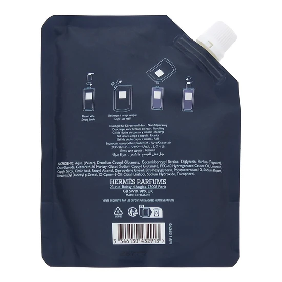 Hermès Eau De Citron Noir Hair & Body Shower Gel 200ml - Refill