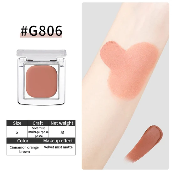 Glisten Cosmetics G806 Cinnamon Orange Refillable Multipurpose Cream Cheeryep