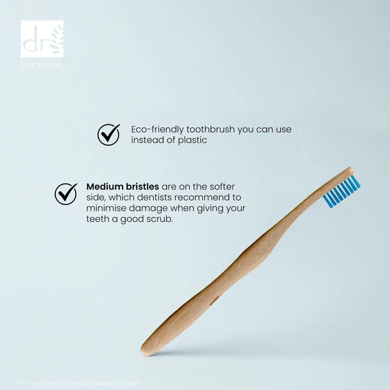 Dr Botanicals Bamboo Toothbrush Blue