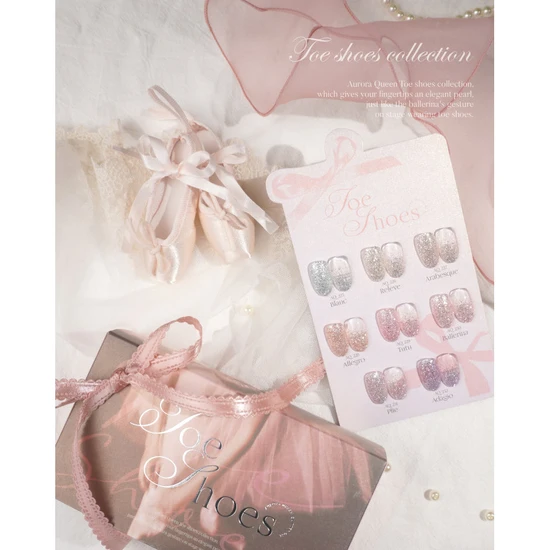 Aurora Queen Glitter Gel Polish Toe Shoes Collection 8 Colours Set (8 Colours)