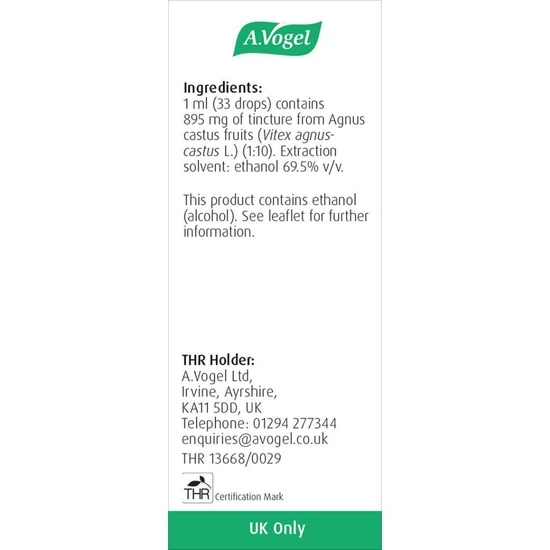 A.Vogel Agnus Castus Oral Drops 50ml