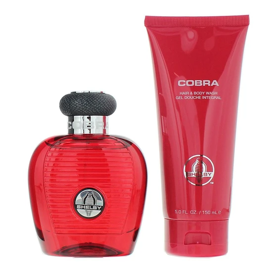 Carroll Shelby Red Cobra Eau De Toilette 100ml Gift Set 100ml & 150ml Body Wash