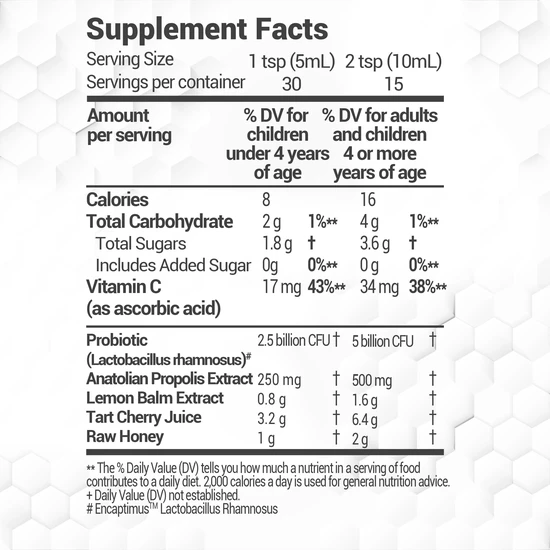 BEE&YOU Propolis Immune NightTime Syrup Probiotic 150ml