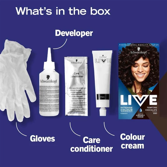 Schwarzkopf Live Intense Colour Permanent Hair Dye 880 Tempting Chocolate