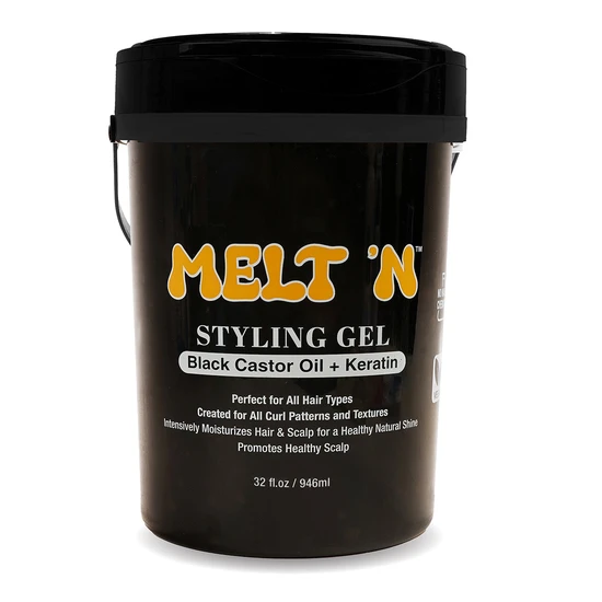 Ebin New York Melt N Black Castor Oil Keratin Styling Gel 2423ml