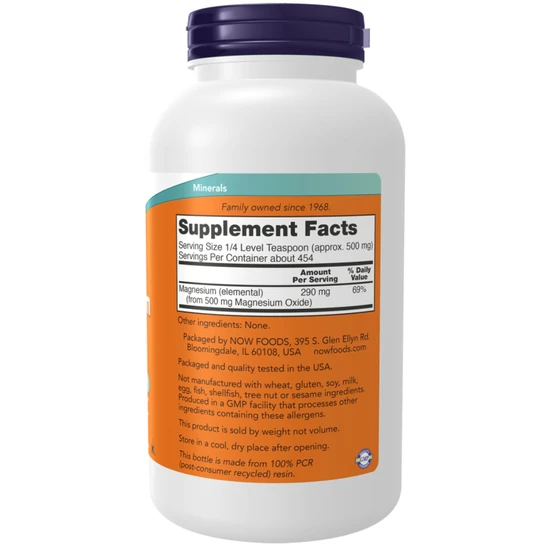 NOW Foods Magnesium Oxide Pure Powder 227g