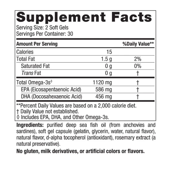 Nordic Naturals Ultimate Omega 2x Mini 1120mg Strawberry Mini Softgels 60