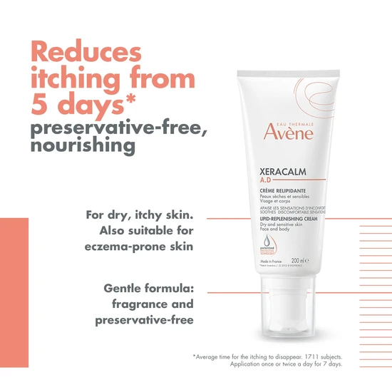 Avène XeraCalm A.D. Lipid-Replenishing Cream For Dry, Itchy Skin 200ml