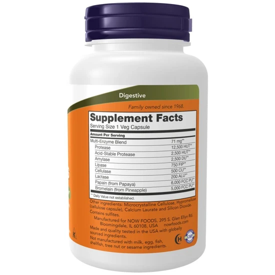 NOW Foods Plant Enzymes Vegicaps 240 Vegicaps