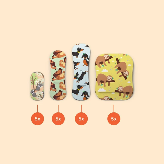 Wild Stripes Kids Sensitive Plasters Animal Fun 20 Plasters
