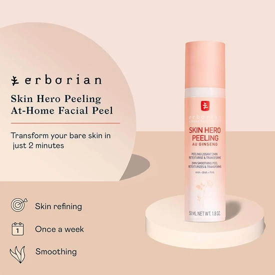 Erborian Skin Hero 2 Min Smoothing Peel Aha + Bha + Pha 50ml