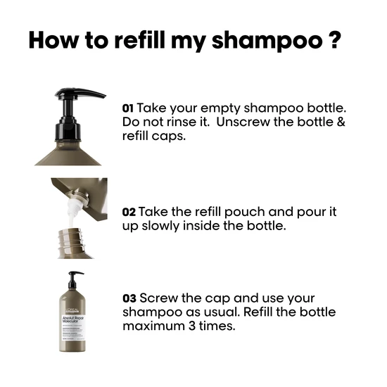 L'Oréal Professionnel Absolut Repair Molecular Shampoo 1000ml - Refill