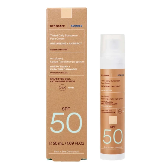 Korres Red Grape Tinted Face Sunscreen SPF 50 50ml