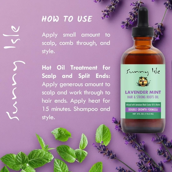 Sunny Isle Lavender Mint Hair & Strong Roots Oil 118.3ml