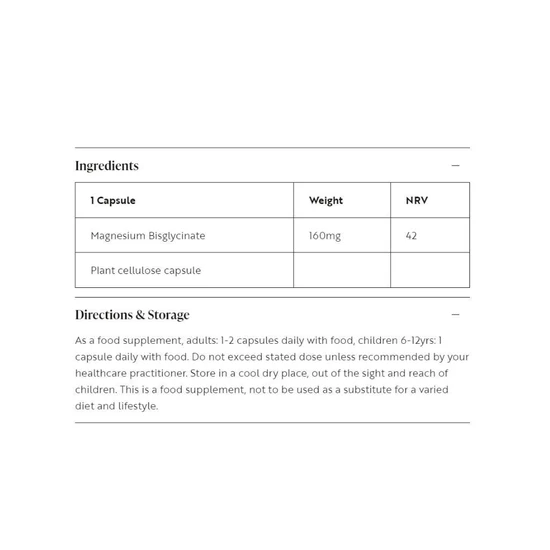 Viridian Magnesium Bisglycinate Capsules 60 Capsules