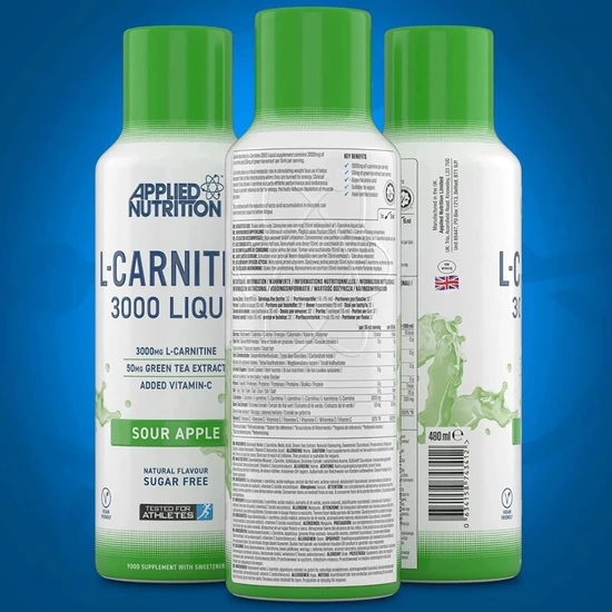 Applied Nutrition L-Carnitine Liquid 3000 Sour Apple 480ml