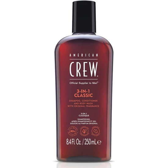 American Crew 3 In 1 Shampoo Conditioner & Body Wash 450ml