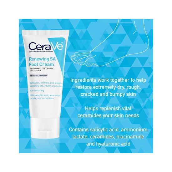 CeraVe SA Renewing Foot Cream 88ml