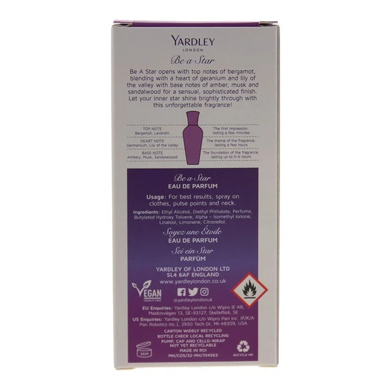 Yardley Be A Star Eau De Parfum 30ml