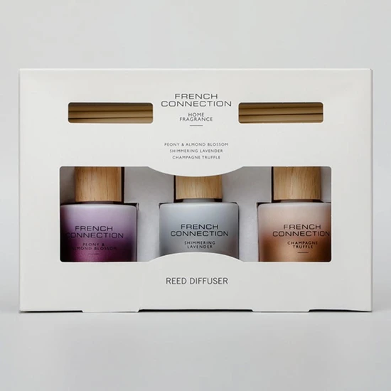 French Connection Metallic Collection Trio Of Reed Diffuser Gift Set 3 x 50ml