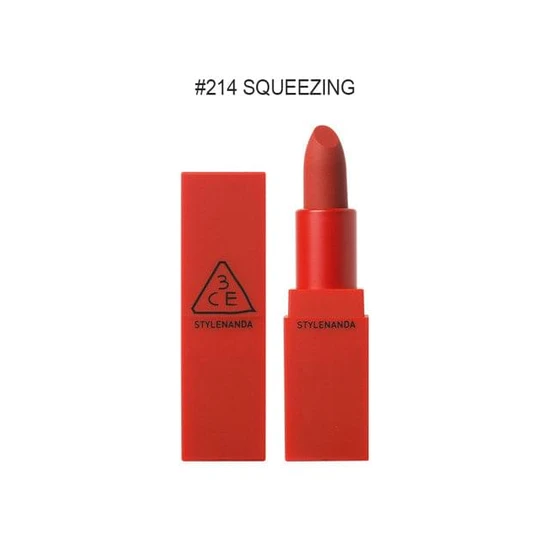 3CE Matte Red Recipe Lip Colour 214 Squeezing