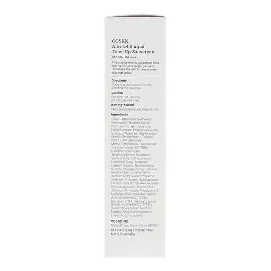 CosRx Aloe 54.2 Aqua Tone-Up Sunscreen SPF 50+ 50ml