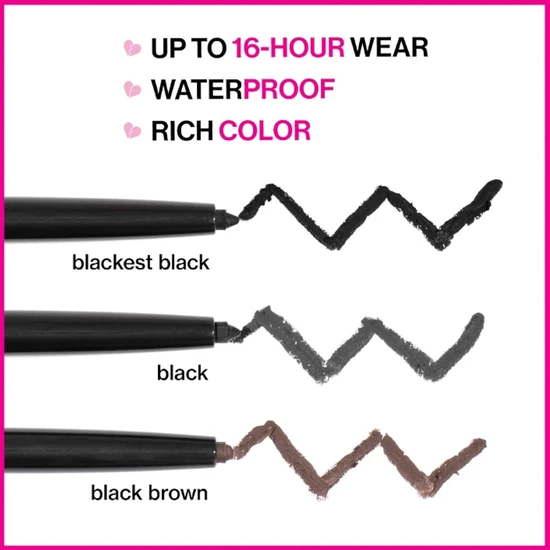 Wet N Wild Megalast Retractable Eyeliner Blackest Black