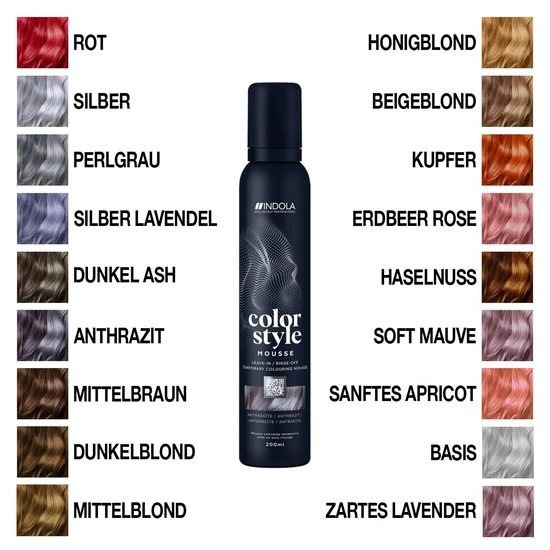 Indola Colour Style Temporary Colouring Mousse Light Brown Hazel