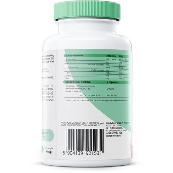 Osavi Cordyceps 1200mg Capsules 60 Capsules