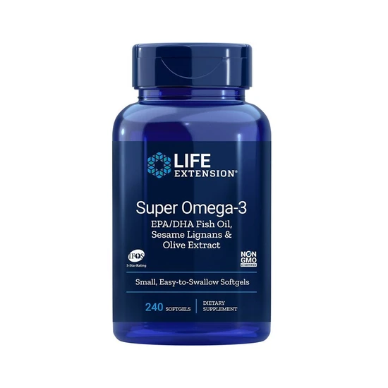 Life Extension Super Omega-3 EPA/DHA With Sesame Lignans & Olive Extract 240 Softgels