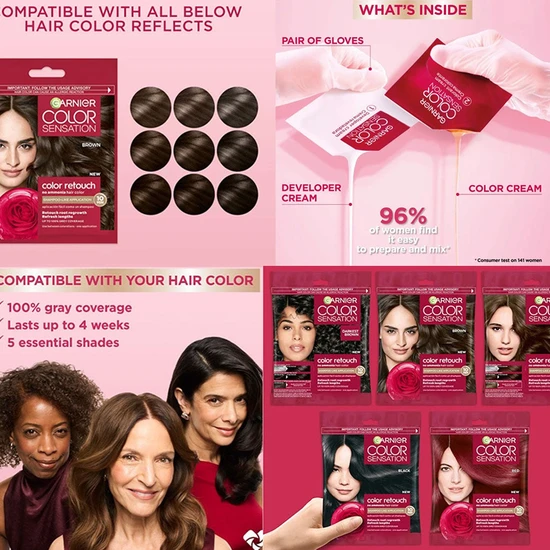 Garnier Colour Sensation Colour Retouch Ammonia Free Hair Colour Black