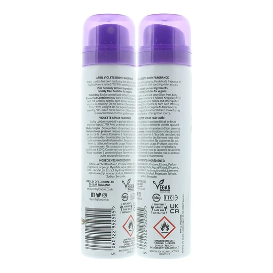 Yardley April Violets Body Spray 75ml